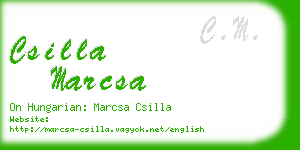 csilla marcsa business card